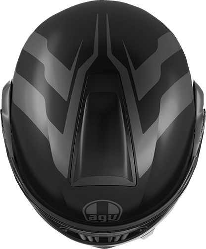 AGV Streetmodular Helmet Resia Matte Black/Gray Medium (Part #2118296002005M)