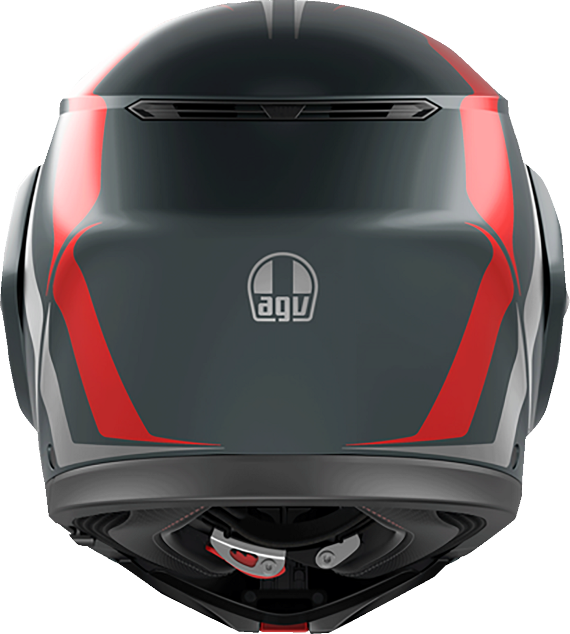 AGV Streetmodular Helmet Resia 2XL Matte Gray, Silver & Red with Pinlock® 70 MaxVision™ Visor