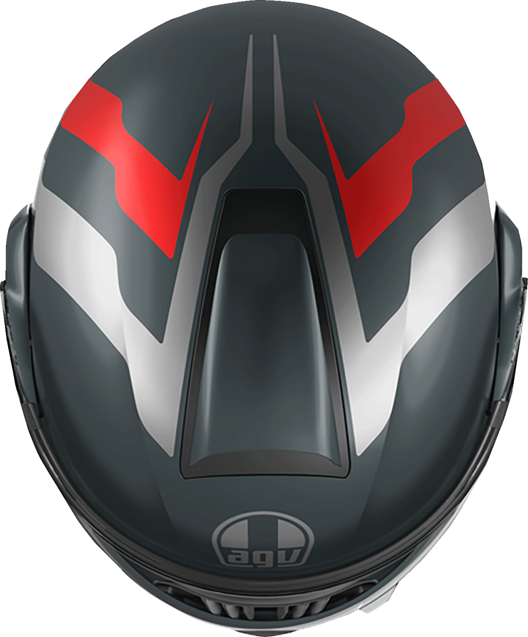 AGV Streetmodular Helmet Resia 2XL Matte Gray, Silver & Red with Pinlock® 70 MaxVision™ Visor