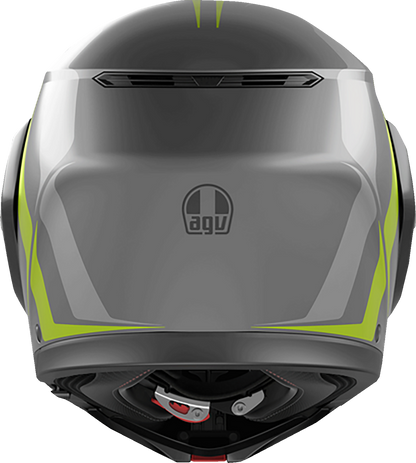 AGV Streetmodular Helmet Resia XL Matte Gray, Black, and Yellow Fluo - Model 2118296002007XL