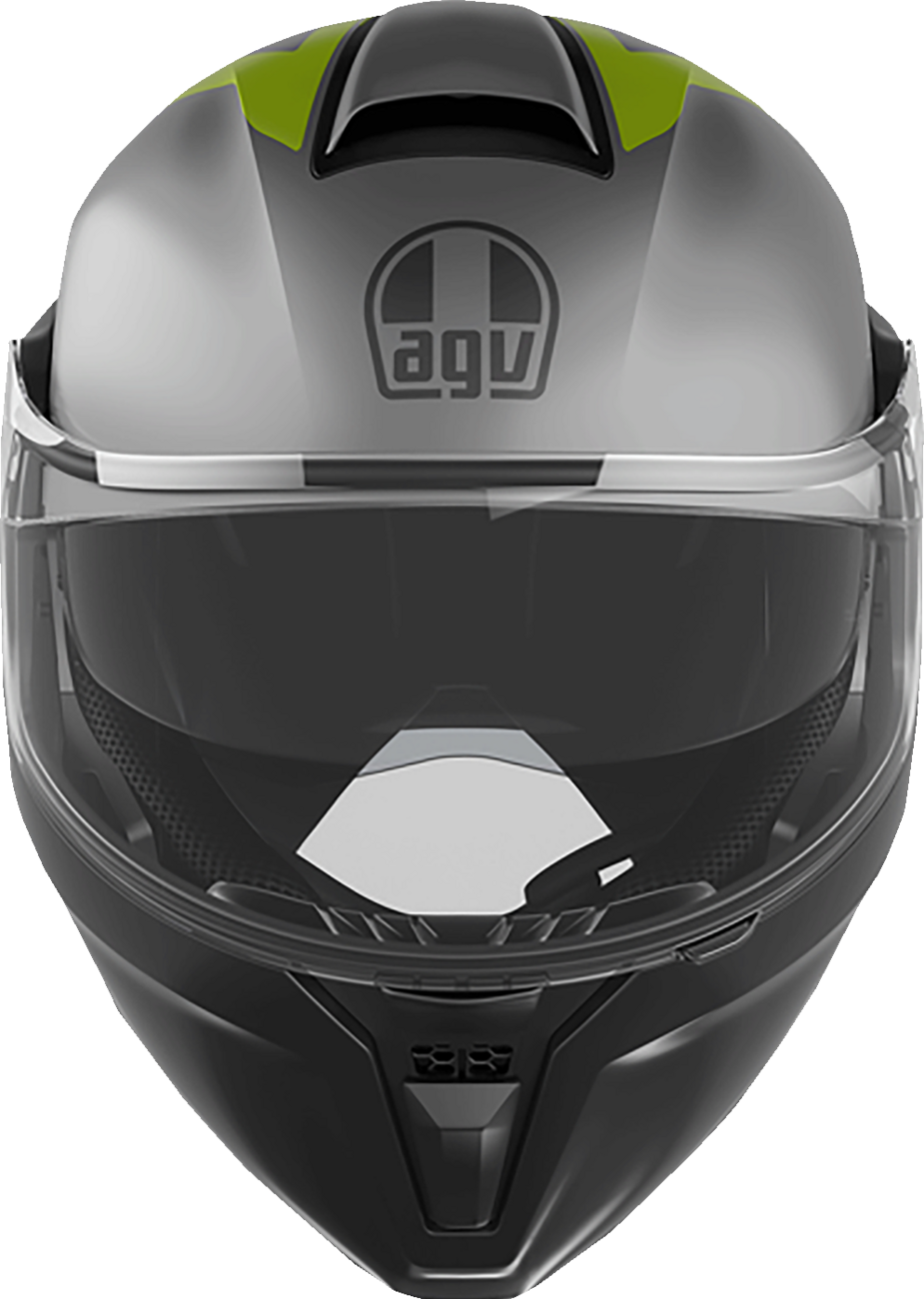 AGV Streetmodular Helmet Resia Large Matte Gray/Black/Yellow Fluo - Part 2118296002007L
