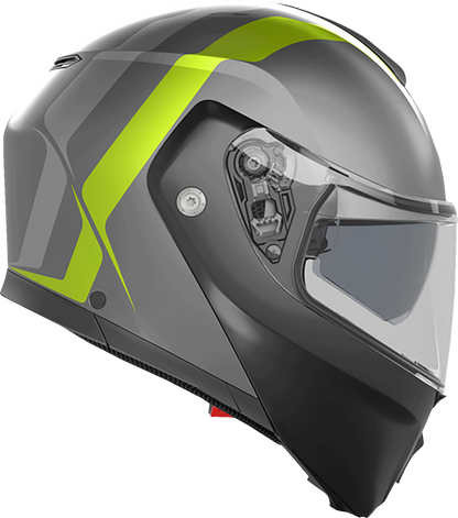 AGV Streetmodular Helmet Resia XL Matte Gray, Black, and Yellow Fluo - Model 2118296002007XL