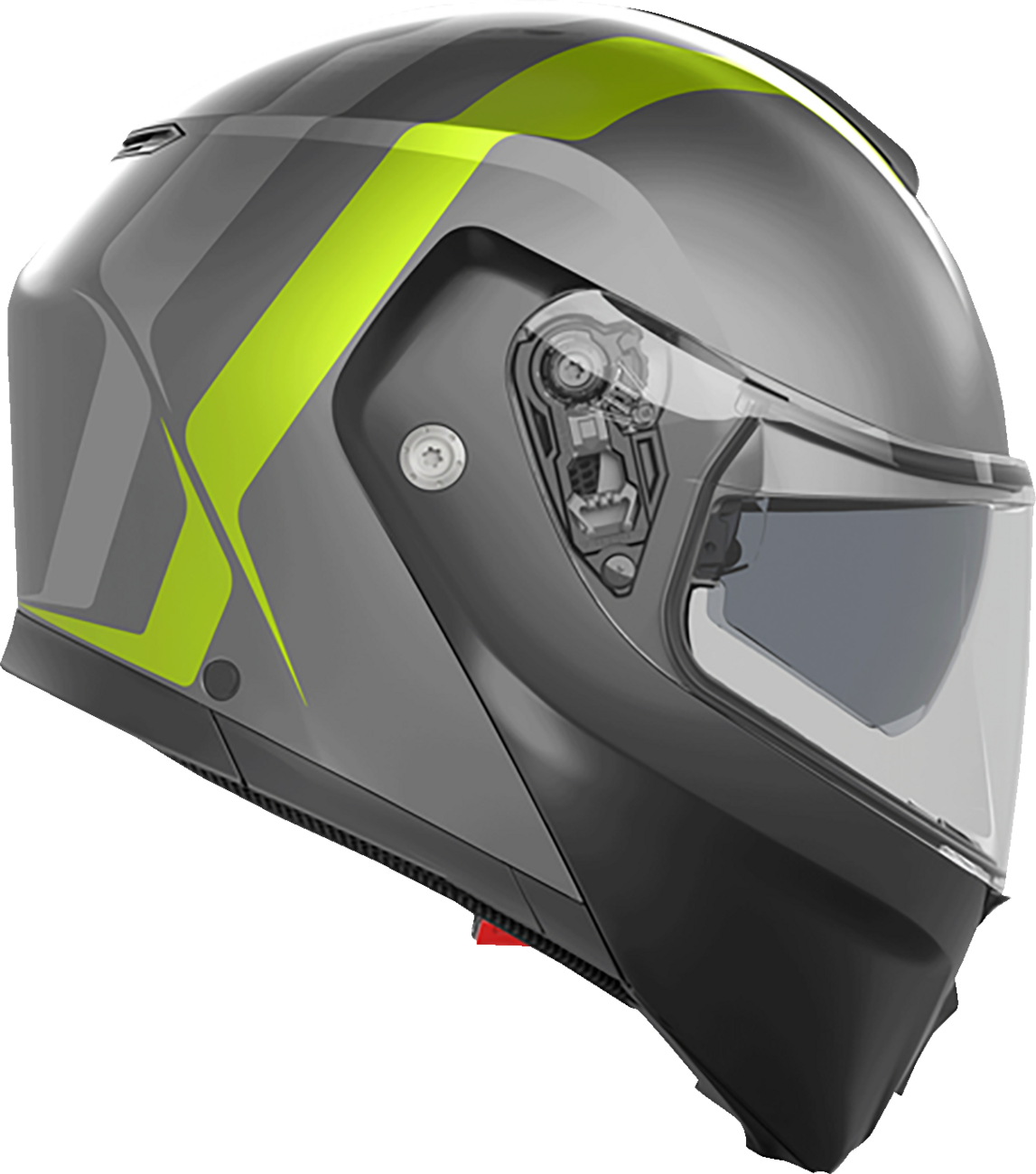 AGV Streetmodular Helmet Resia Large Matte Gray/Black/Yellow Fluo - Part 2118296002007L