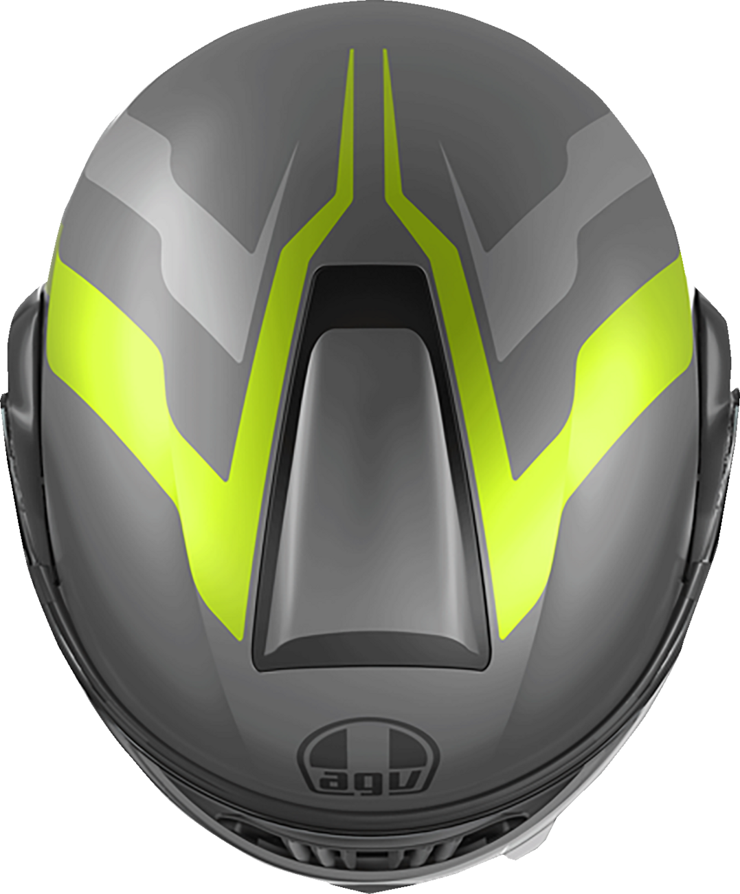 AGV Streetmodular Helmet Resia Matte Gray/Black/Yellow Fluo Medium (Part #2118296002007M)