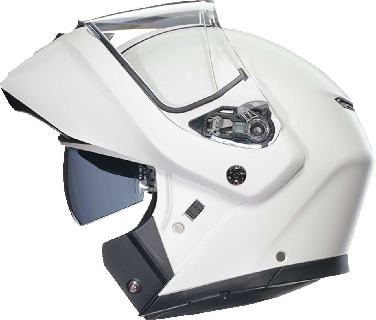 AGV Streetmodular helmet in matte white, small size, featuring full-face and modular design with venting and adjustable visor.
