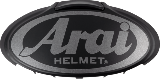 Black and light gray Arai Helmets 3D Arai Logo Duct for Contour-X helmets, part 102104, with detailed logo design and ventilation features.