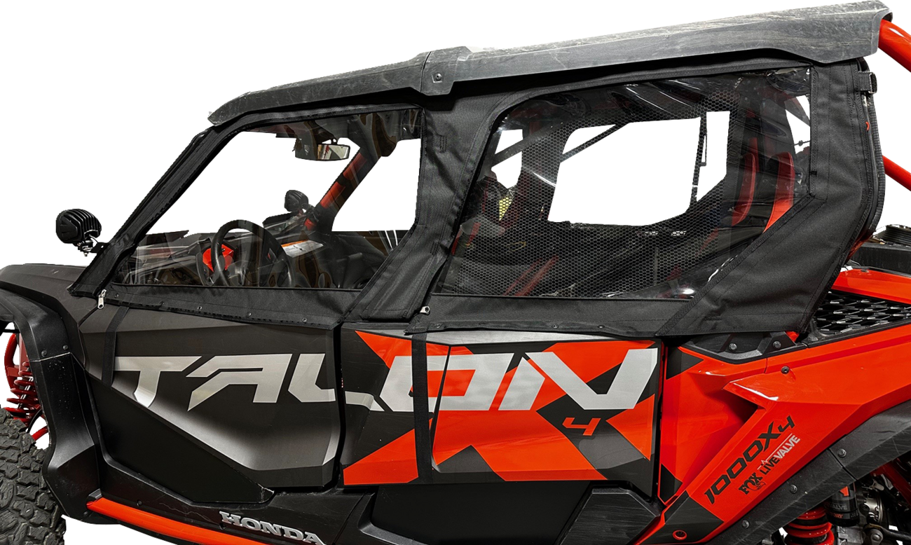 Moose Offroad Honda Talon 2020-2024 side enclosures, HT4SE-11, durable black protective panels for off-road side coverage.