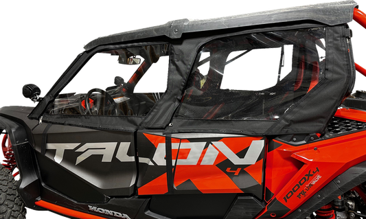 Moose Offroad Honda Talon 2020-2024 side enclosures, HT4SE-11, durable black protective panels for off-road side coverage.