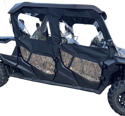 Moose Offroad Honda Pioneer 2023-2024 side enclosures, durable black fabric with reinforced seams, mounted on side panels.