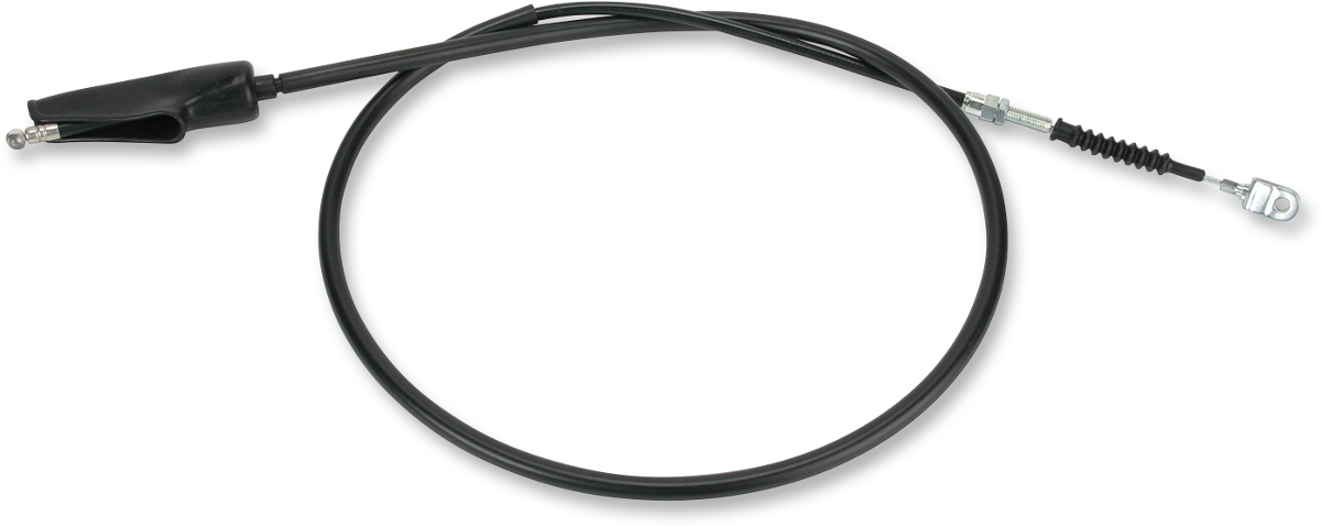 Black vinyl brake cable for Yamaha motorcycle, Parts Unlimited brand, part number 5X5-26341-00, designed for durable braking performance.