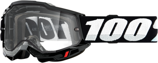 100% Accuri 2 Enduro Goggles - Black - Clear 50015-00001 - Howling Moto
