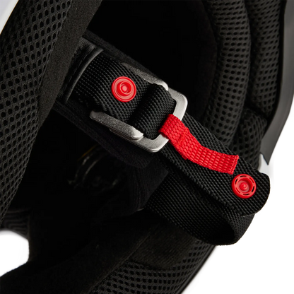 Howling Moto Fox V1 Core MIPS motocross helmet with DOT certification, featuring a sleek design and secure chin strap.