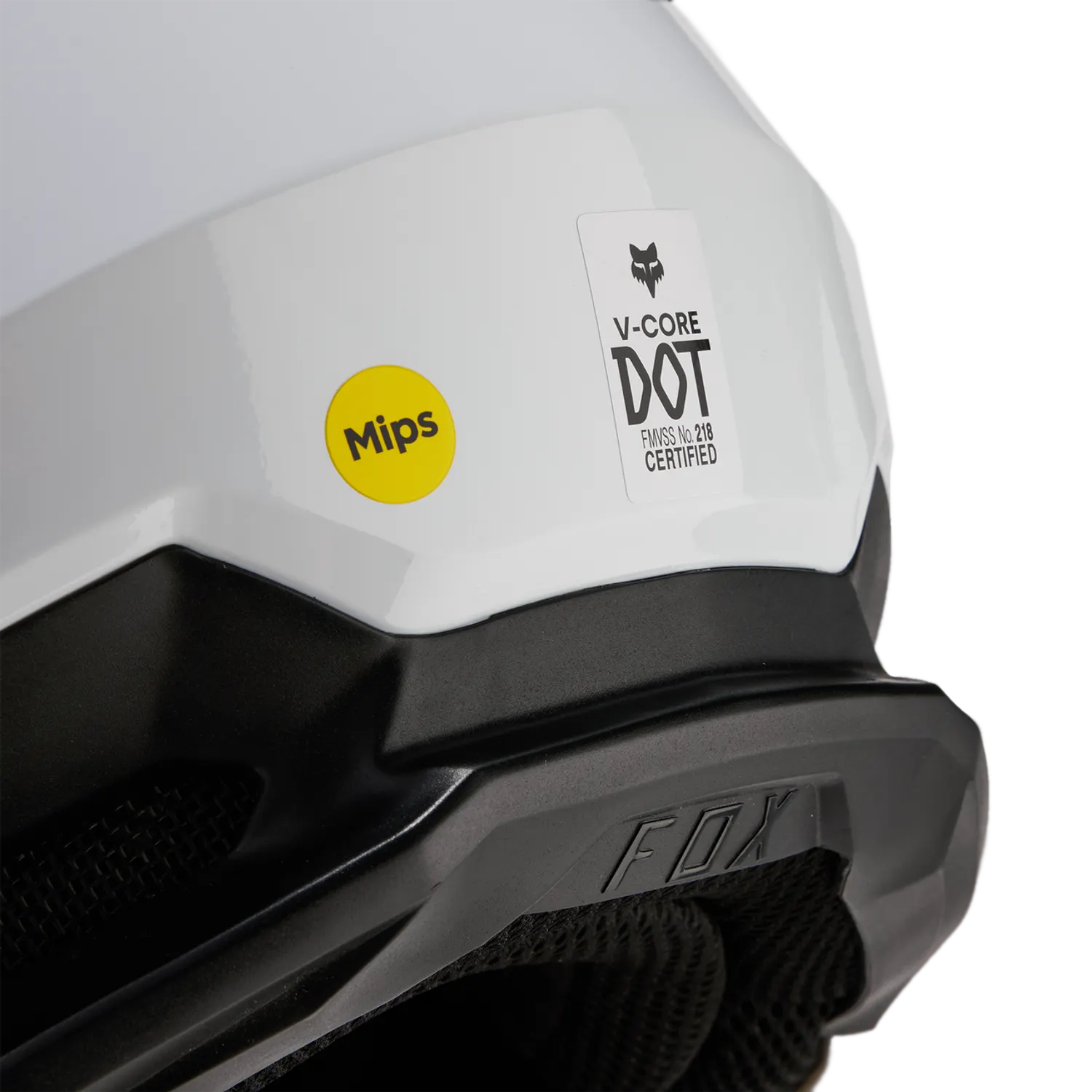 Howling Moto Fox V1 Core MIPS motocross helmet with DOT certification, featuring a sleek design and secure chin strap.