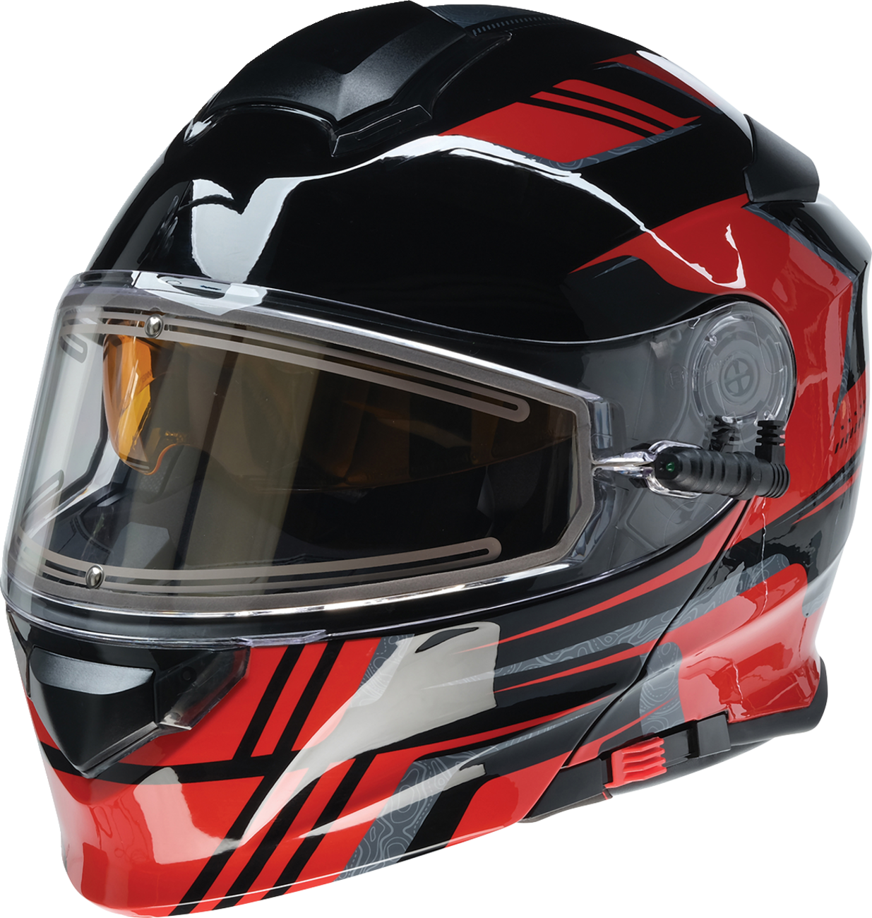 Z1R, Z1R Solaris 2.0 Helmet First Tracks Electric Dual Pane Shield XL - Black/Red