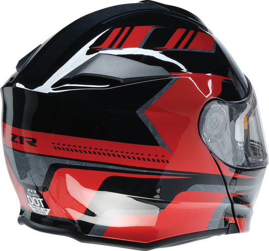 Z1R, Z1R Solaris 2.0 Helmet First Tracks Electric Dual Pane Shield XL - Black/Red