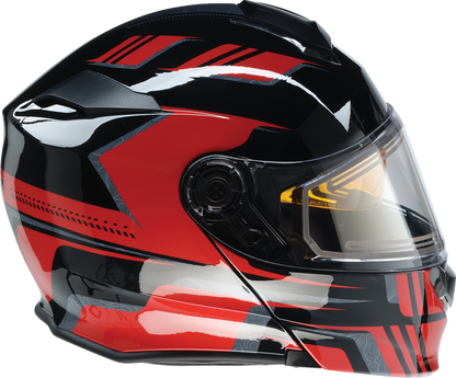 Z1R, Z1R Solaris 2.0 Helmet First Tracks Electric Dual Pane Shield XL - Black/Red
