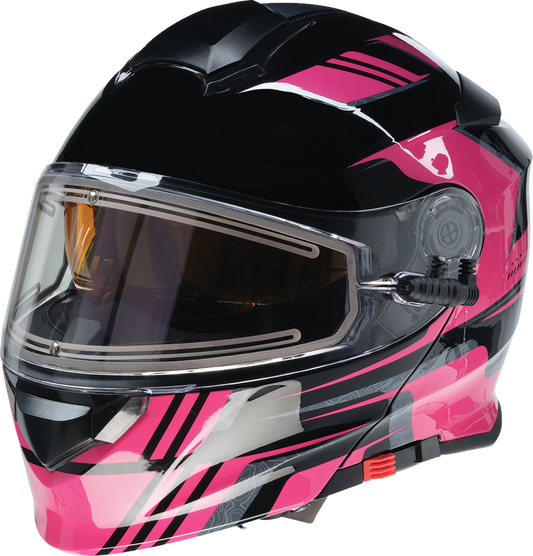 Z1R, Z1R Solaris 2.0 Helmet - First Tracks Electric Dual Pane Shield with Amber Sun Visor - Medium