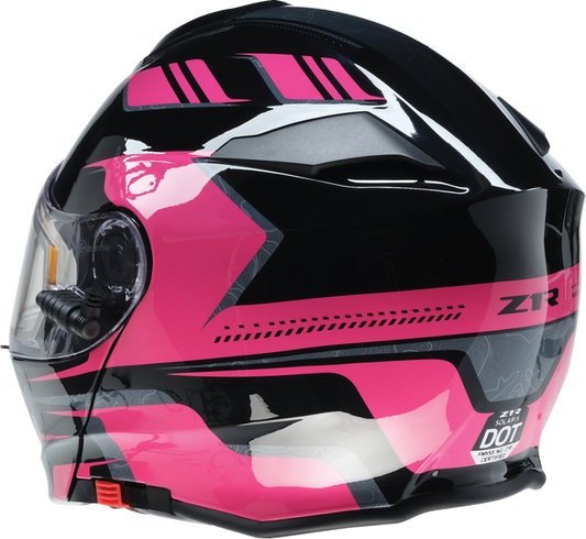 Z1R, Z1R Solaris 2.0 Helmet - First Tracks Electric Dual Pane Shield with Amber Sun Visor - Medium