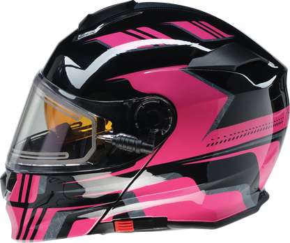 Z1R, Z1R Solaris 2.0 Helmet - First Tracks Electric Dual Pane Shield with Amber Sun Visor - Medium