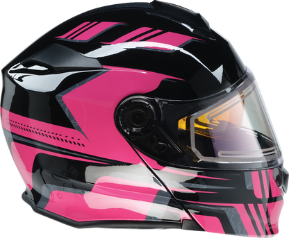 Z1R, Z1R Solaris 2.0 Helmet - First Tracks Electric Dual Pane Shield with Amber Sun Visor - Medium