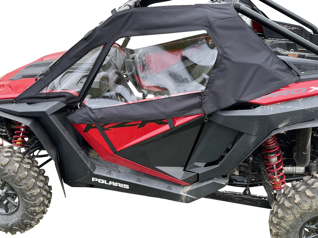 Moose Offroad Polaris RZR side enclosure with clear acrylic windows for 2020-2024 off-road UTV, part number PROXPSE-11.
