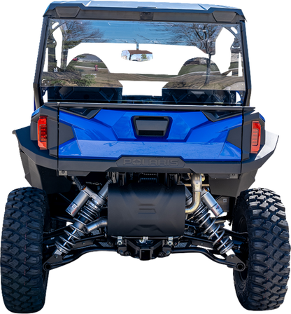 Clear polycarbonate back panel for Polaris General off-road vehicle by Moose Offroad, providing protection and visibility.