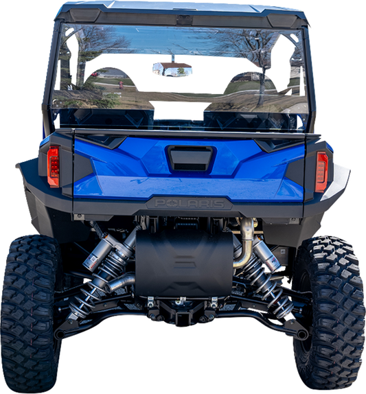 Clear polycarbonate back panel for Polaris General off-road vehicle by Moose Offroad, providing protection and visibility.