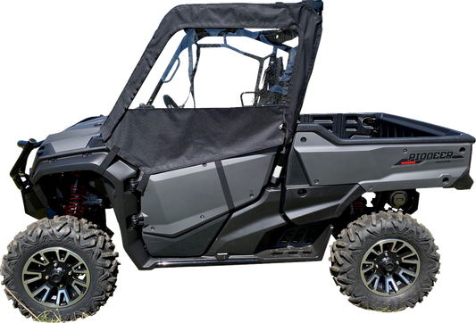 Moose Offroad Honda Pioneer side enclosure for 2016-2024, part number PIOTSE-11, showing a rugged offroad vehicle accessory