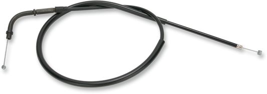 Parts Unlimited vinyl-covered throttle cable for Yamaha motorcycles 1973-1987, part #15R-26311-00, with visible cable and connectors.