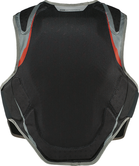 Bill's Exhausts ICON Softcore™ vest in Megabolt Black, medium/large size, featuring a sleek black fabric and vest design.