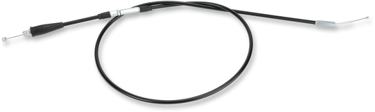 Parts Unlimited vinyl covered throttle cable for Yamaha YTM200 (1983-1985), with metal fittings and black vinyl coating.