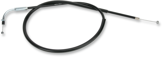 Parts Unlimited vinyl-covered throttle cable for Yamaha motorcycles, 1978-1983, Part No. 4W5-26311-00, with black vinyl coating.