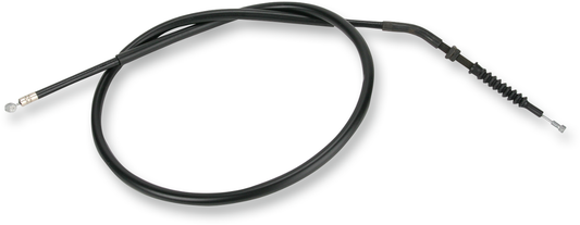 Parts Unlimited vinyl clutch cable for Honda motorcycles, featuring a black cable with metal fittings and branding details.