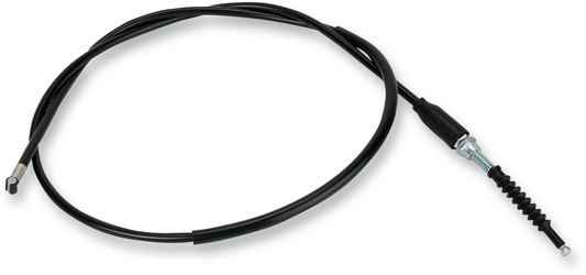 Parts Unlimited vinyl clutch cable for Honda motorcycles, showing the black cable with protective vinyl coating and metal fittings.
