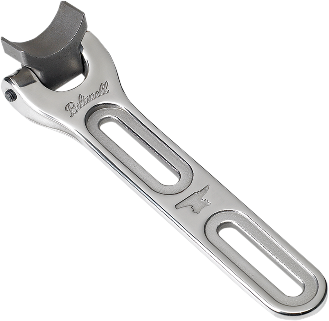 Stainless steel BILTWELL Seat Mount Hinge for seats by Bill's Exhausts, showing the hinge component and mounting details.