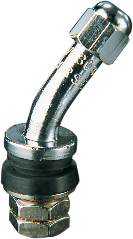 PARTS UNLIMITED, PARTS UNLIMITED Chrome Angled Valve Stem MC945 for ATVs and Tight Applications