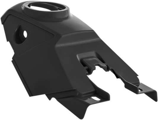 Black ACERBIS tank cover for motorcycle, designed for body protection, featuring a sleek black finish by Bill's Exhausts.