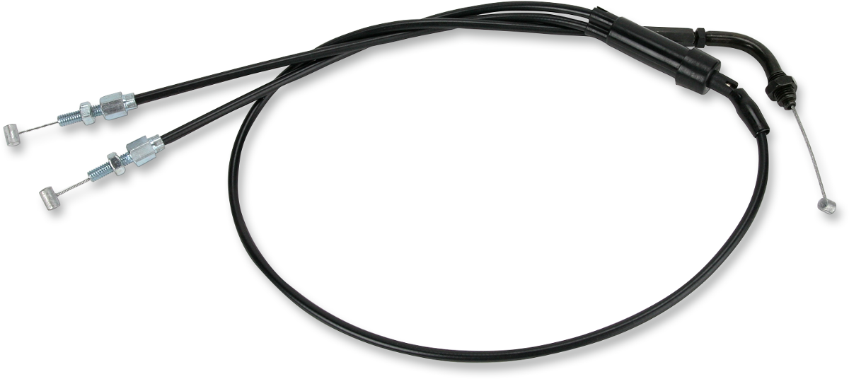 Parts Unlimited vinyl-covered throttle cable for Honda CB350K and Hawk 250, model #17910-297-751, with visible cable and connectors.