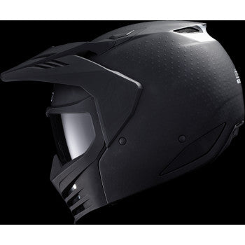 Black ICON Elsinore™ helmet in medium size, featuring sleek design and safety features, by Bill's Exhausts.