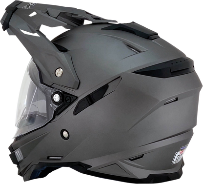 Bill's Exhausts AFX FX-41DS helmet in Frost Gray, small size, showing the aerodynamic design and matte finish.