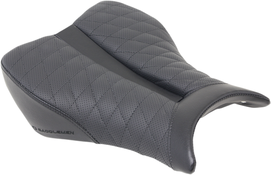 Black SADDLEMEN Track Seat with lattice stitch design for Honda CBR 08-16 motorcycle, featuring a sleek seat profile.