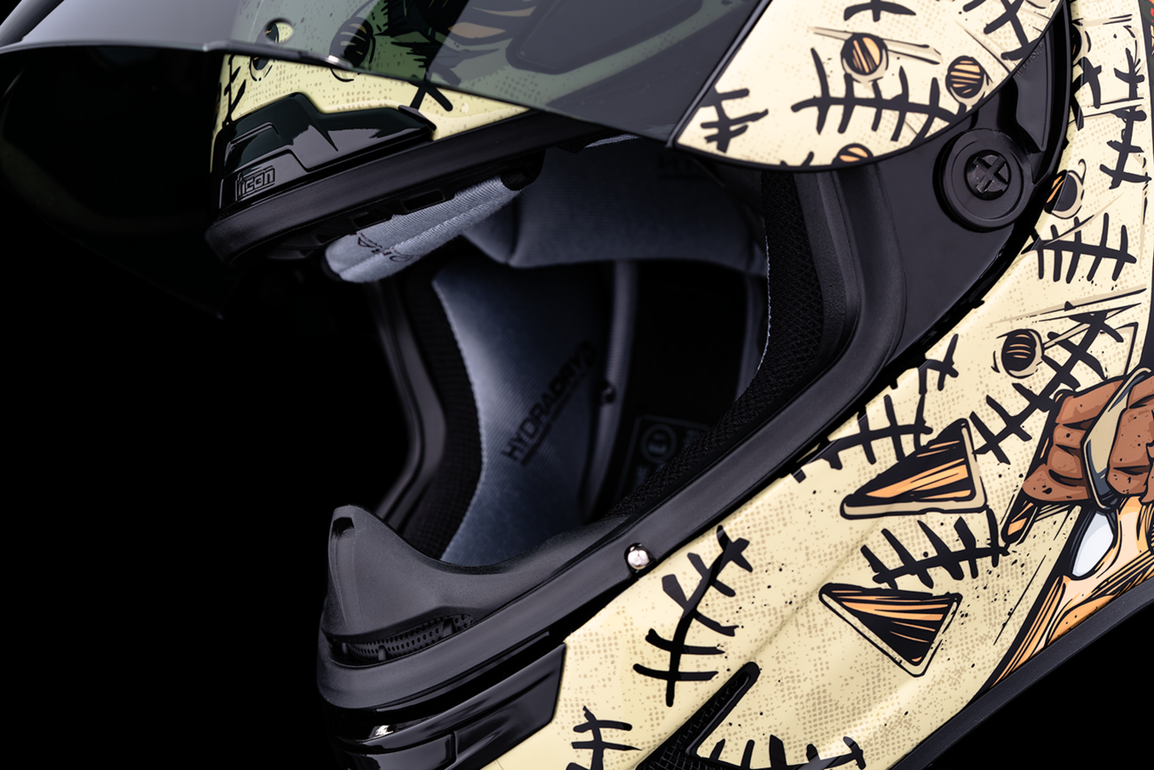 Red ICON Airframe Pro™ helmet in 3XL size with Topshelf design, featuring aerodynamic shape and matte finish.