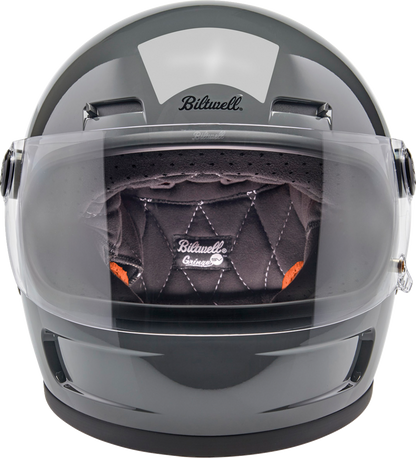 BILTWELL Gringo SV helmet in gloss storm gray, small size, motorcycle helmet with sleek design and matte finish.