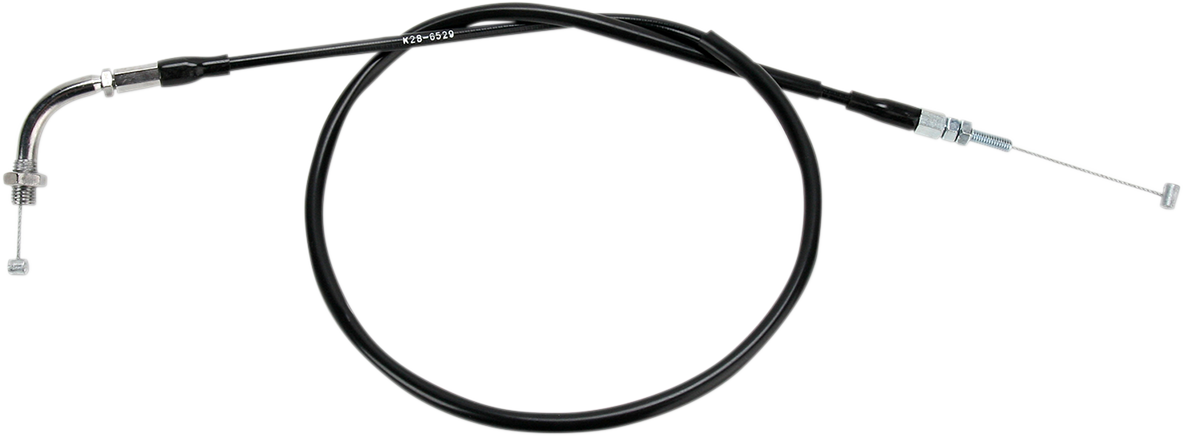 Parts Unlimited vinyl-covered throttle cable for Honda CB550K 1977-78, part #17910-404-670, showing the cable with protective covering.