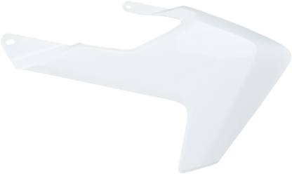 Acerbis OEM white radiator shroud for motorcycle body, featuring sleek design and branding details.