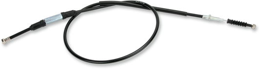 Parts Unlimited vinyl clutch cable for Kawasaki motorcycles, showing the black cable and connectors with clear branding.