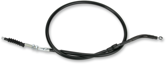 Parts Unlimited vinyl clutch cable for Kawasaki motorcycles, showing the black cable and connectors on a neutral background.