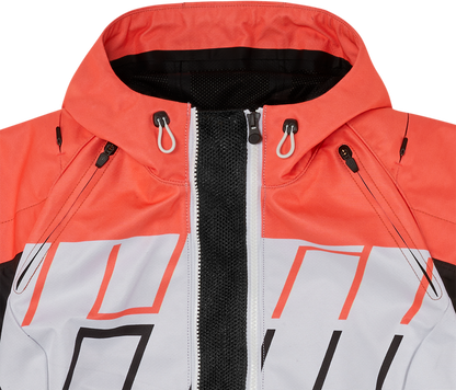 Icon Women's Airform Retro Jacket in coral, XS, featuring a stylish vintage design and lightweight fabric.