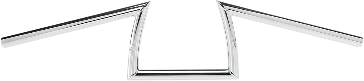 Chrome Biltwell Keystone 7/8" handlebar for motorcycles, with a sleek, curved design and polished finish.