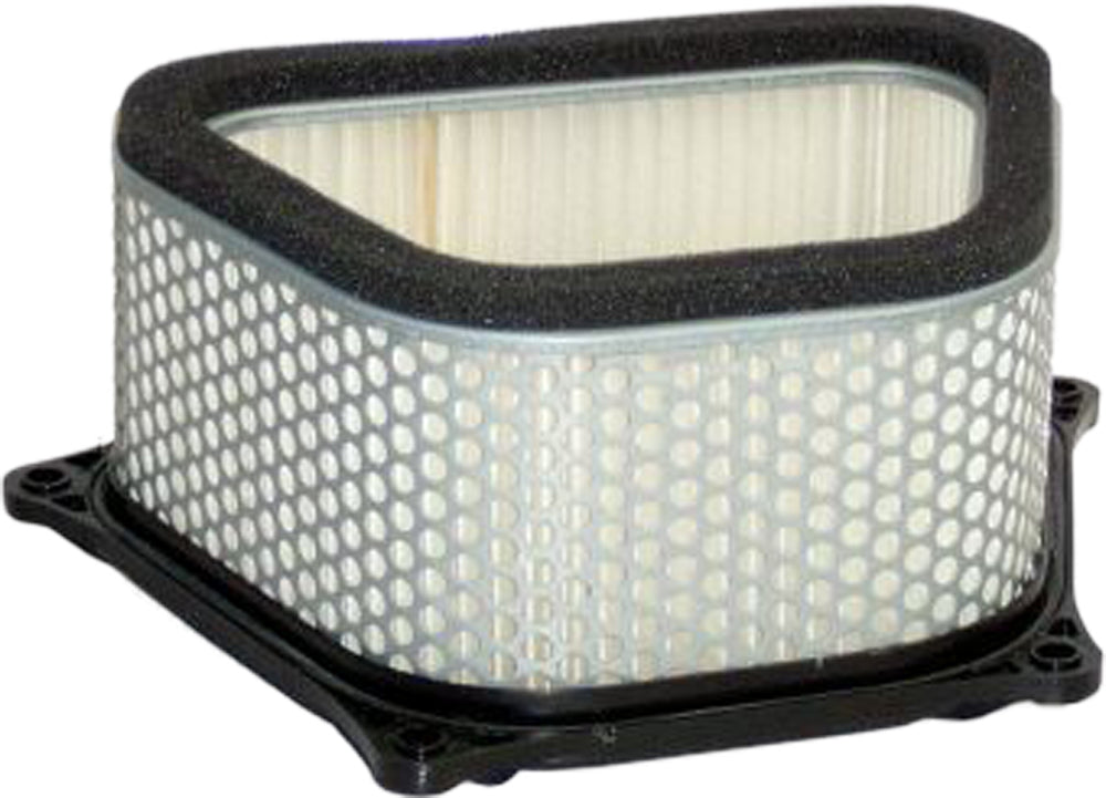 HIFLOFILTRO HFA3901 air filter for high-performance motorcycle engines, shown in close-up with clean, durable filter media